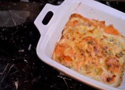 Sweet Potato & Leek Gratin