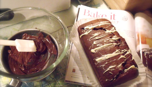 How Not to Decorate a Double Chocolate Loaf Cake