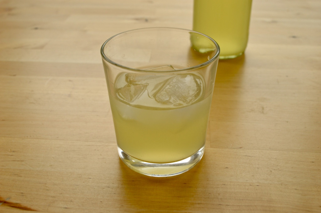 Glass & Bottle of Limoncello