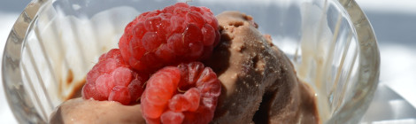 Cooling Off with Raspberry & Chocolate Ice Cream