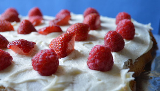 Cake, Raspberries & Strawberries  What Else Do You Need?