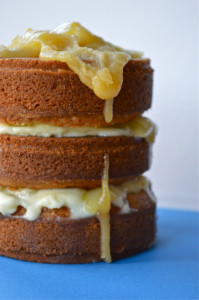 pear, cinnamon and caramel cake