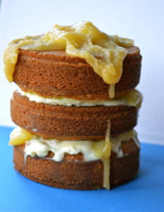 pear, cinnamon and caramel cake