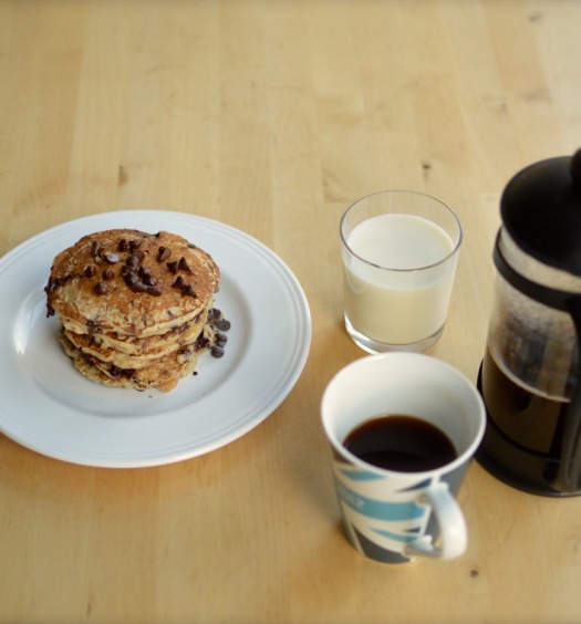 Chocolate Banana & Oat Pancakes