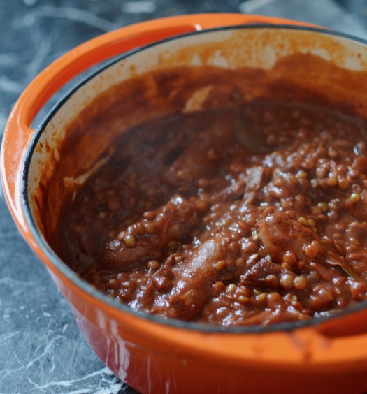 Sausage and lentil stew