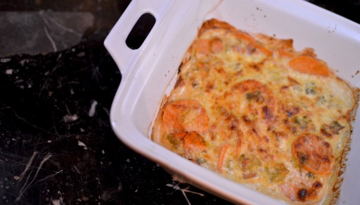 Sweet Potato & Leek Gratin