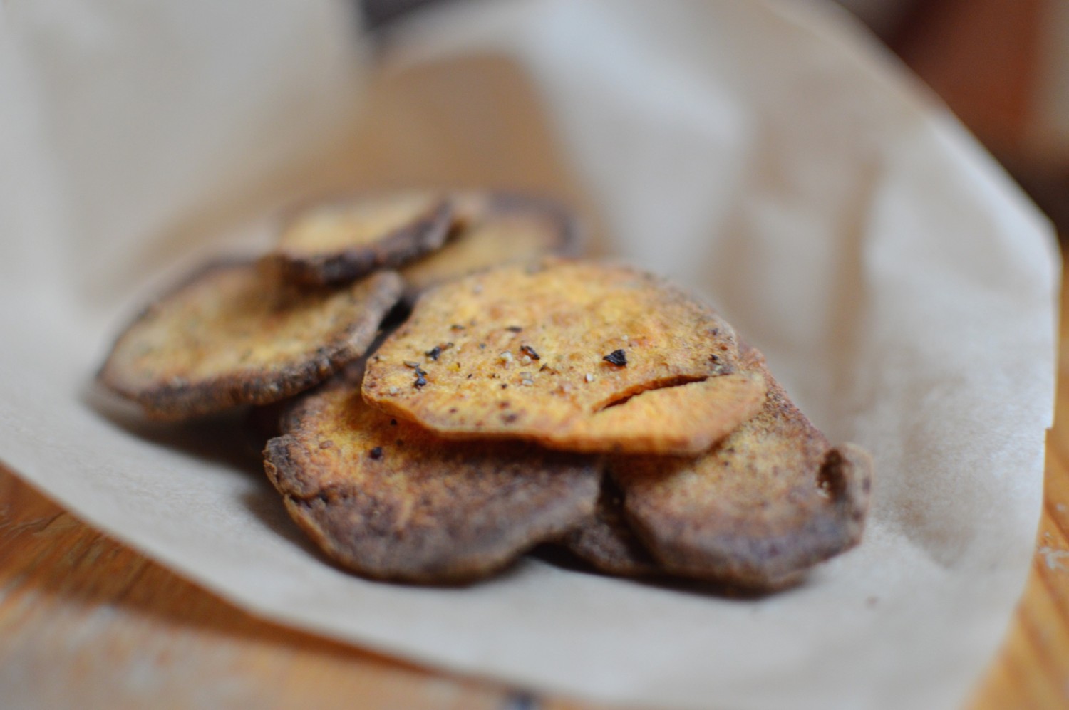 Sweet Potato and Harissa Crisps