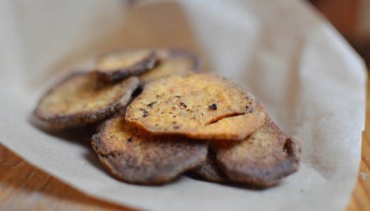 Sweet potato and harissa crisps