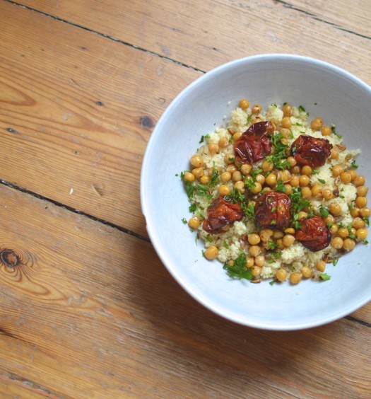 Slow Roasted Tomatoes with Moroccan Couscous