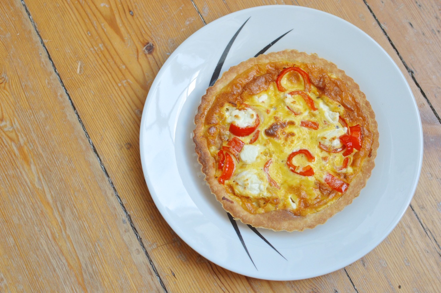 Romano Pepper & Goats Cheese Quiche