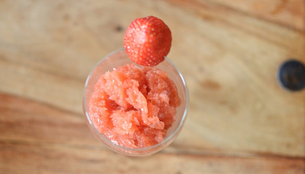 Strawberry and PIMM'S Granita