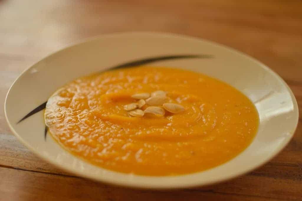 Pumpkin and sweet potato soup