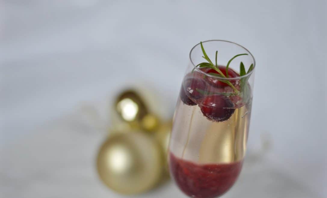 Cranberry prosecco cocktail