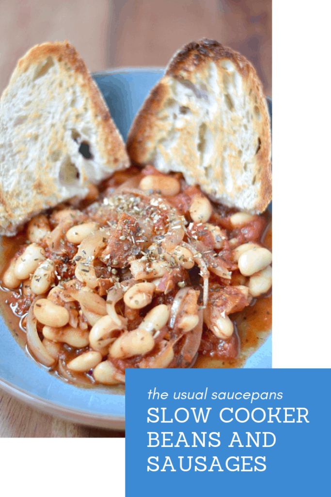 slow cooker beans and sausages